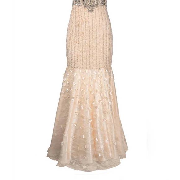 Sue Wong - Bejeweled Bateau Neck A-line Dress N5338